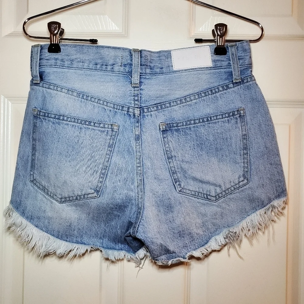 Pistola Light Blue Distressed Jean Shorts Sz 24